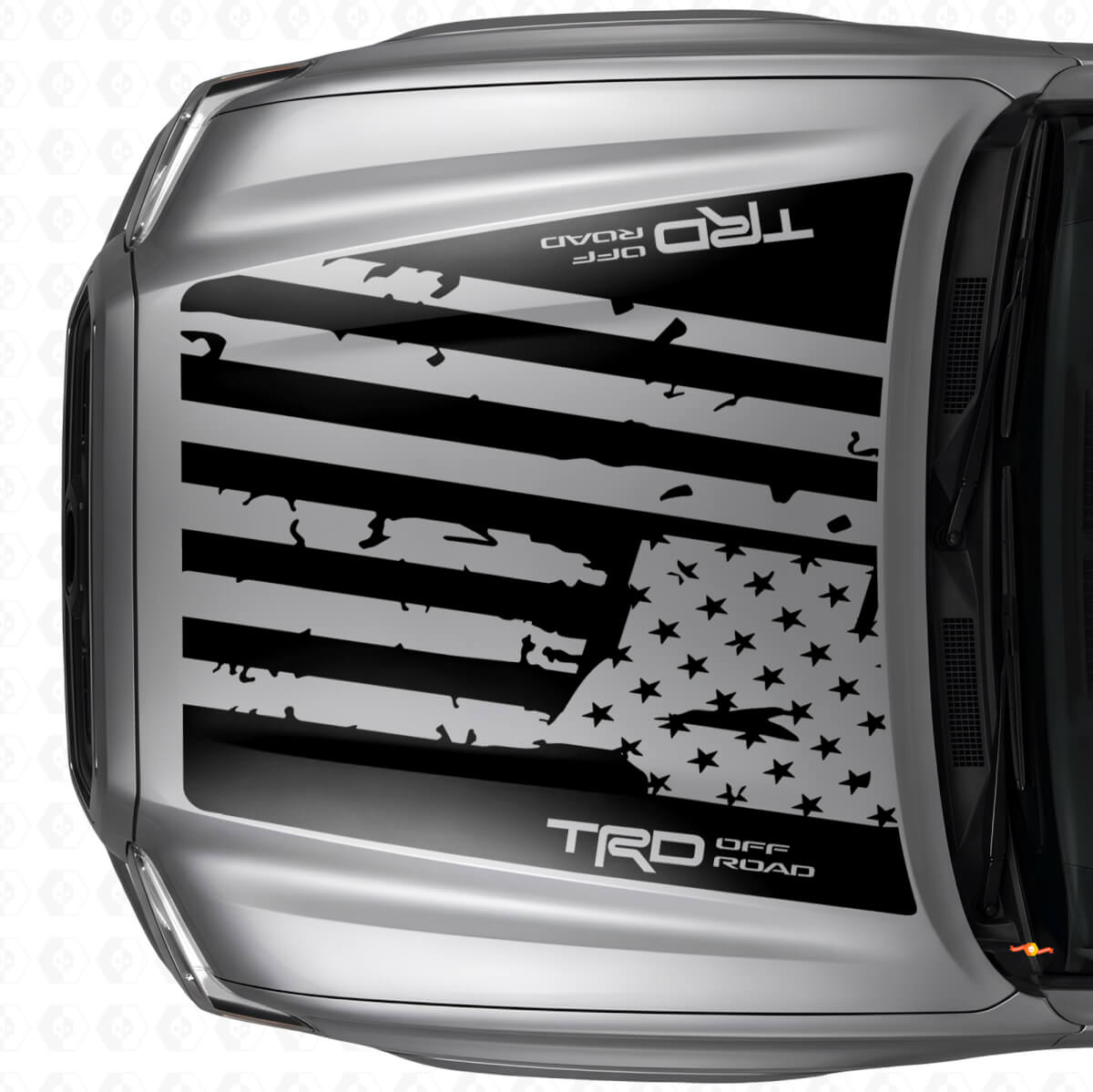 TRD Stil USA Flagge Motorhauben-Vinylaufkleber für Toyota Tacoma 2016-21