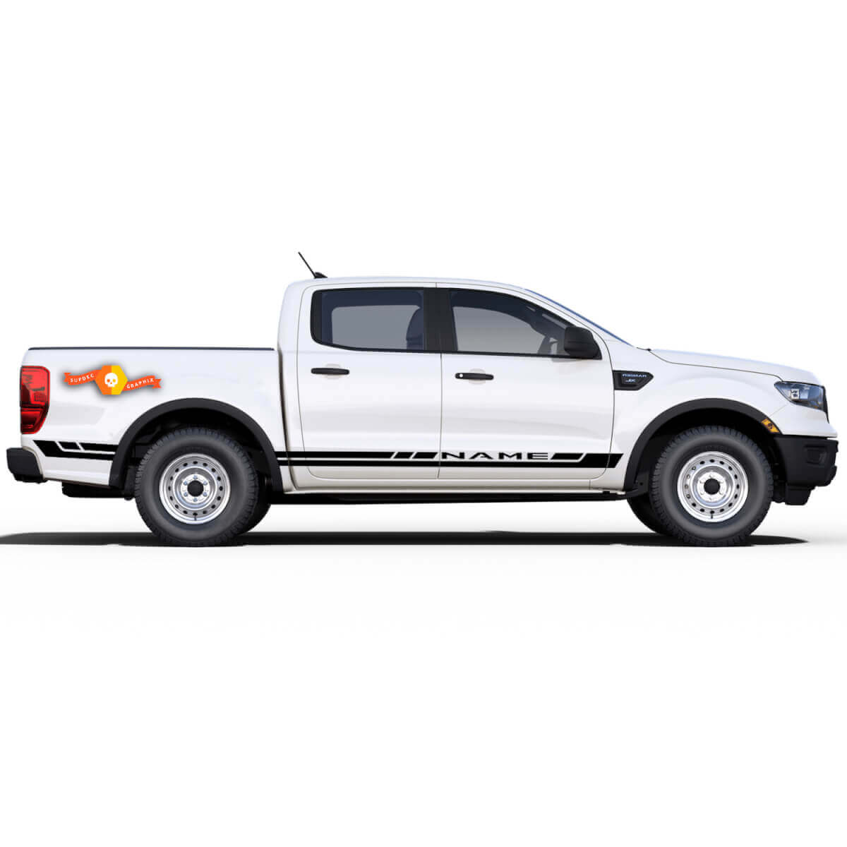 2019 2020 2021 Ford Ranger Aufkleber Aufkleber RAPID Side Door Body Stripes Vinyl Graphics Kit
