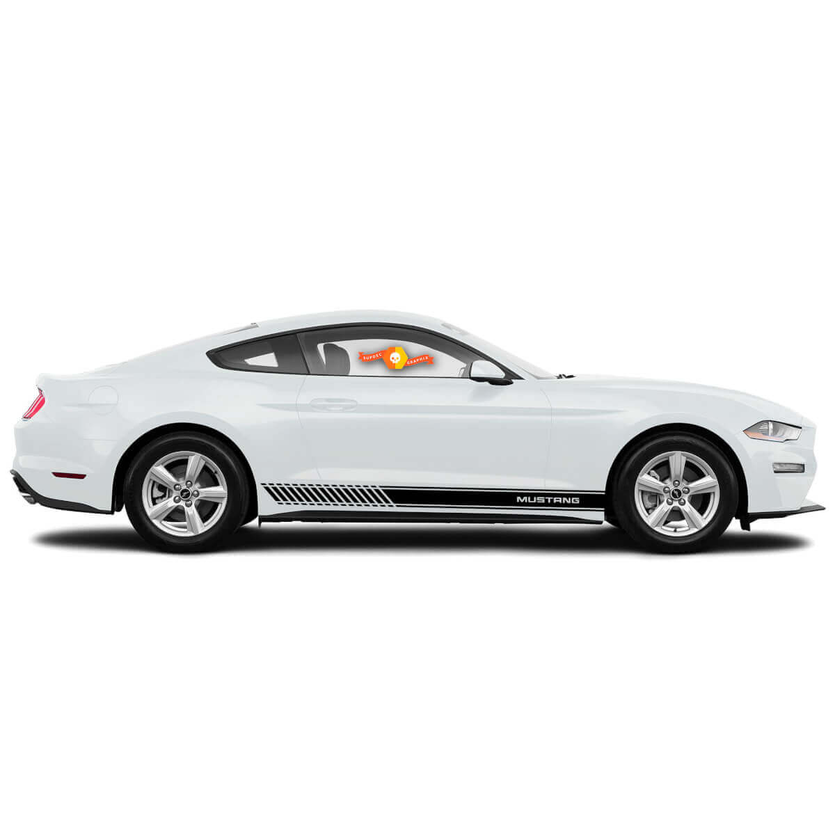Racing Style Seitenstreifen Vinyl-Aufkleber für Musclecar Mustang 2005-2020