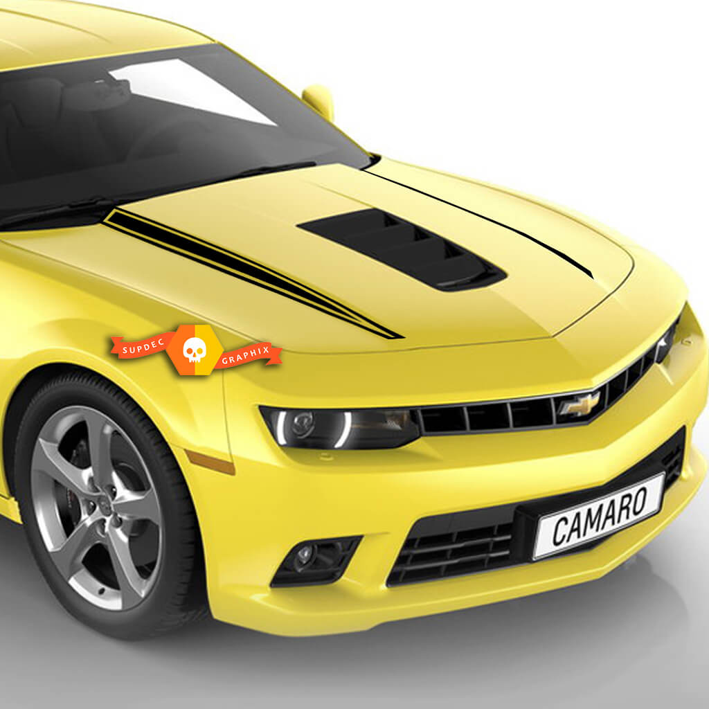 2014 2015 Chevy Camaro Hood Cowl Side Spears Accent Stripes Sticker Decals BlackoutVehicle Parts & Accessories, Car Tuning & Styling, Body & Exterior Styling!
