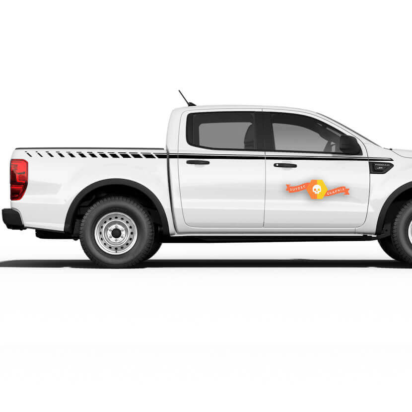 2019 Ford Ranger Stripes Aufkleber Aufkleber UPROAR Side Body Vinyl Graphic Accent Kit
