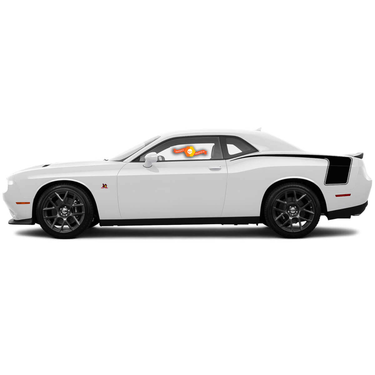 2 2015–2018 Dodge Challenger Hockey Stick Rear Side Stripes Aufkleber Aufkleber Bodyline
