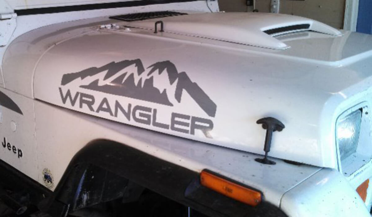 2 Jeep Wrangler Rubicon BERGE CJ TJ YJ JK XJ Vinyl-Aufkleber #2