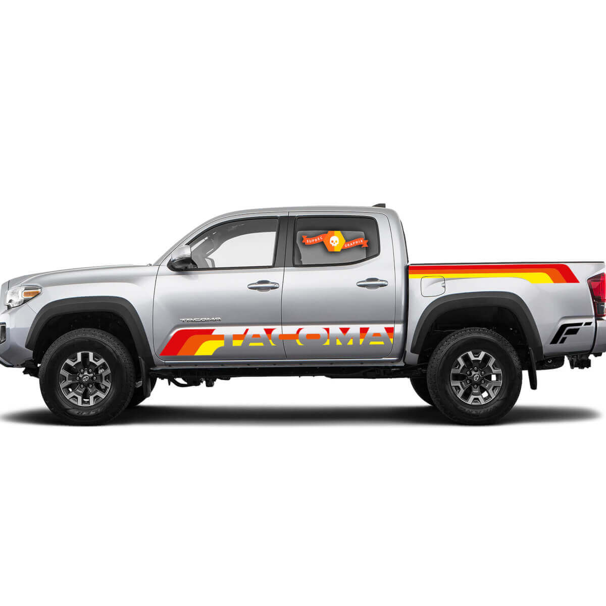 Vintage-Stil Streifen Grafik Seiten Vinyl Aufkleber Decal Für Toyota Tacoma