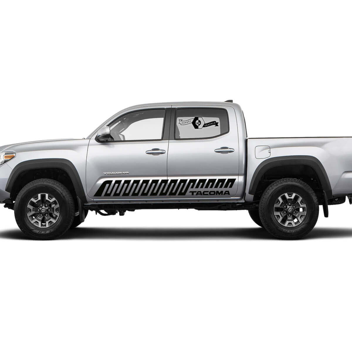 Paar Streifen für Tacoma Side Rocker Panel Crankle Lines Style Vinyl Aufkleber Aufkleber passend für Toyota Tacoma
