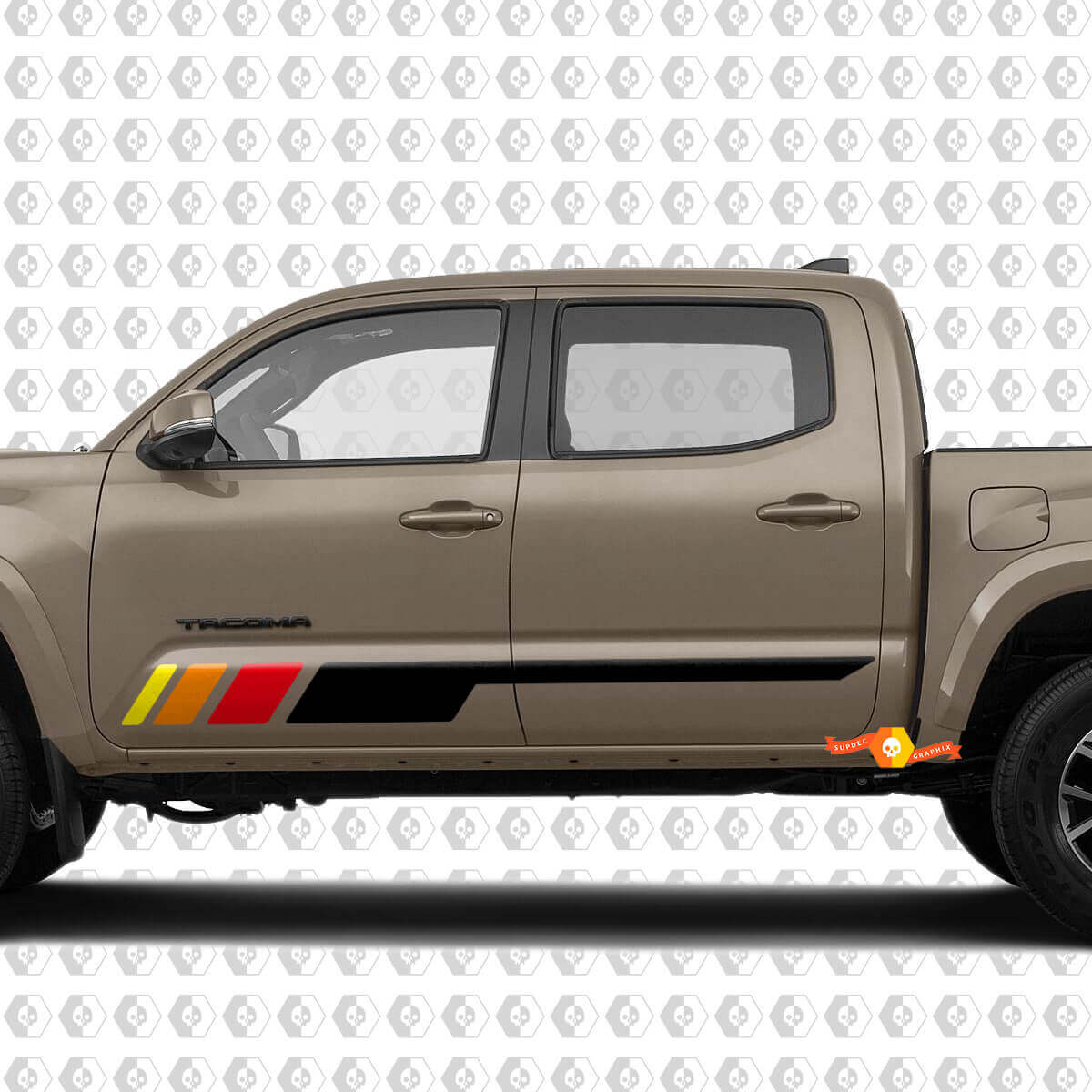 Vintage-Stil Türstreifen Vinyl-Aufkleber Decal für Toyota Tacoma Tundra