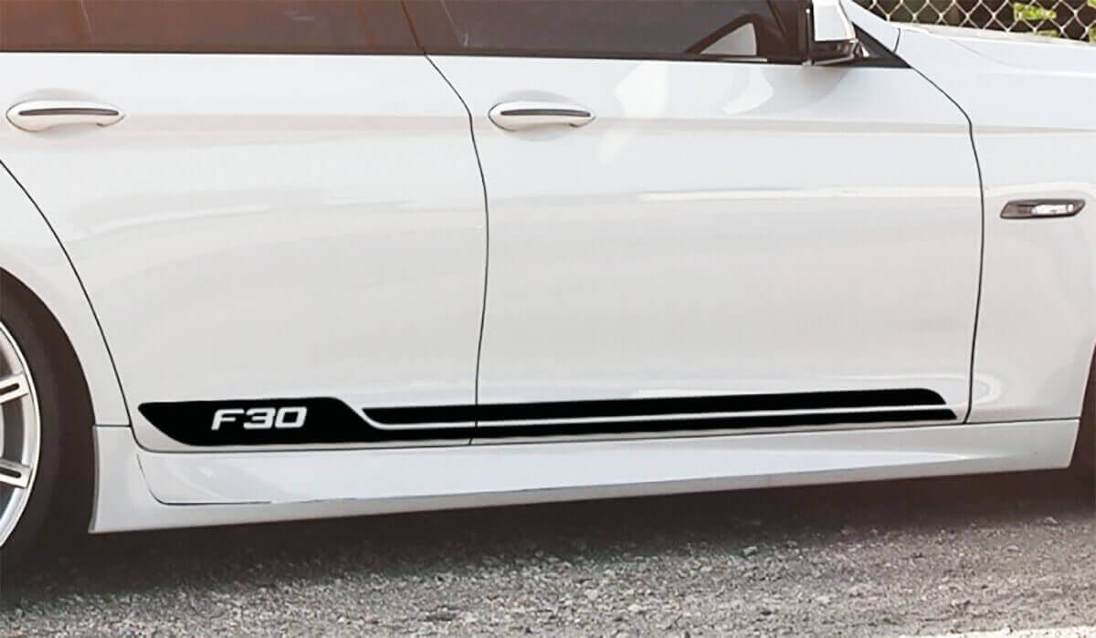 BMW Streifen Vinyl Karosserie Tür Aufkleber Logo BMW F30 F36 F32 Serie
