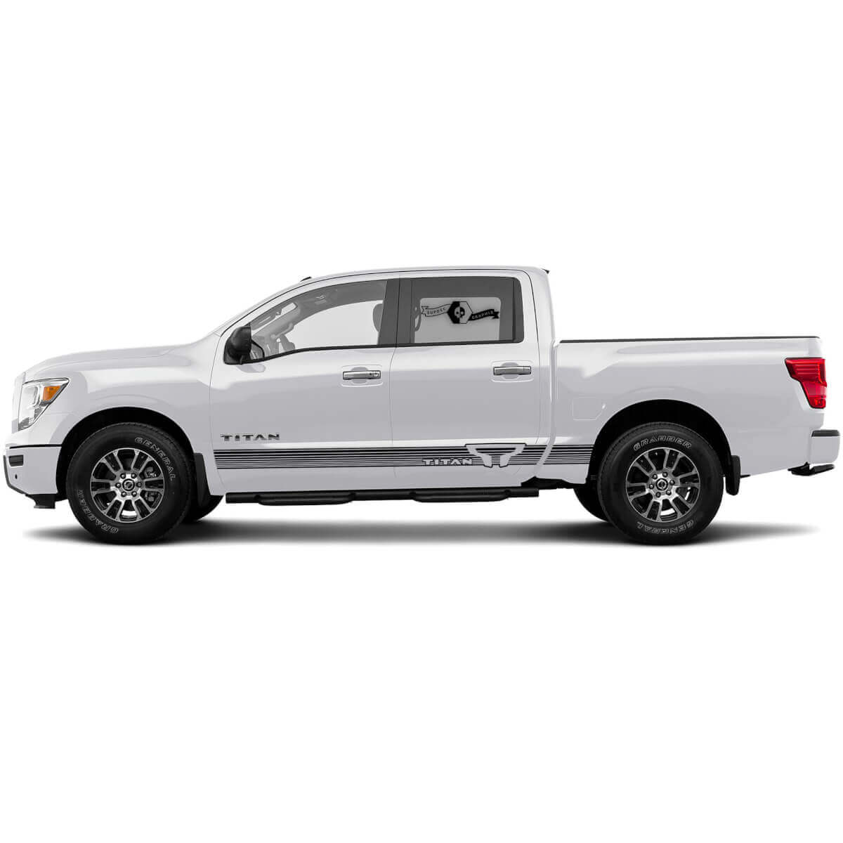 Mirage Seiten-Türstreifen Vinyl-Aufkleber-Set für Nissan Titan