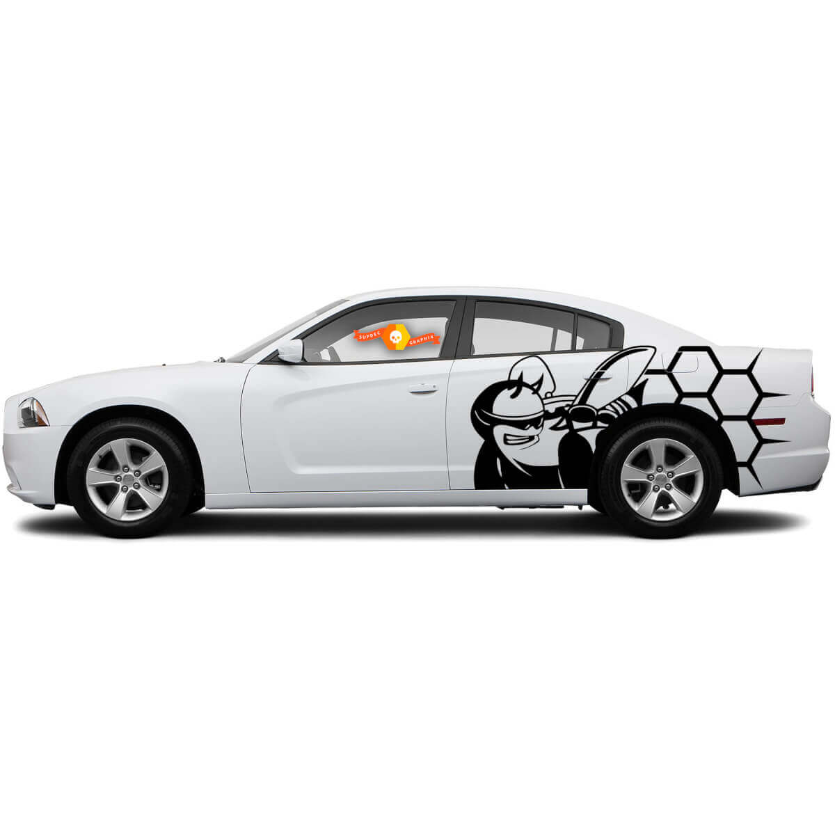 Scat Pack Waben Seitenaufkleber Set für Dodge Challenger Charger
