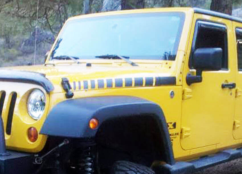 Strobe Seitenhauben-Streifen Vinyl-Aufkleber-Set für Jeep Wrangler
