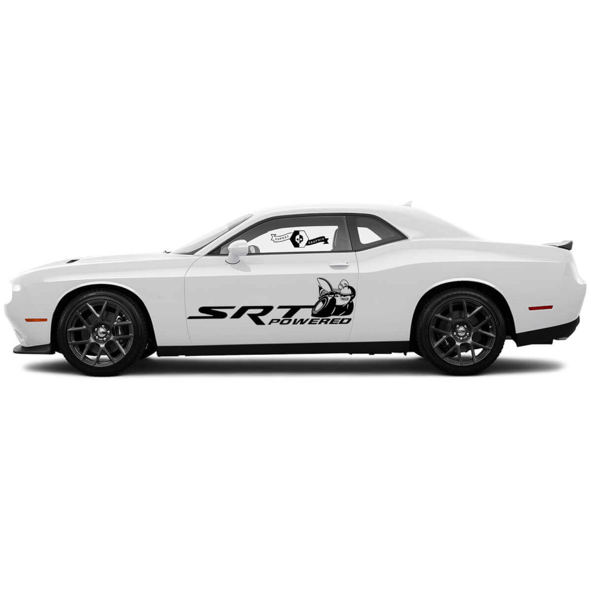 SRT Powered Scat Pack Spritzschutz-Aufkleber für Dodge Challenger oder Charger Seitenaufkleber Vinylaufkleber #2
