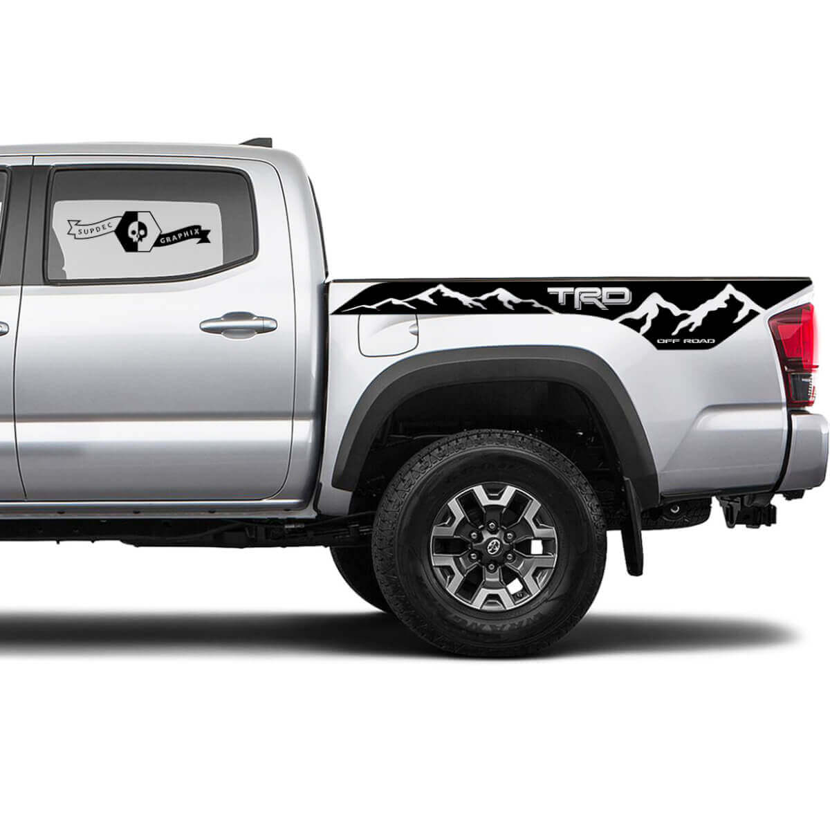 TRD 4x4 Off-Road Mountains BedSide Side Vinyl Stickers Decal passend für Toyota Tacoma Tundra alle Jahre #11
