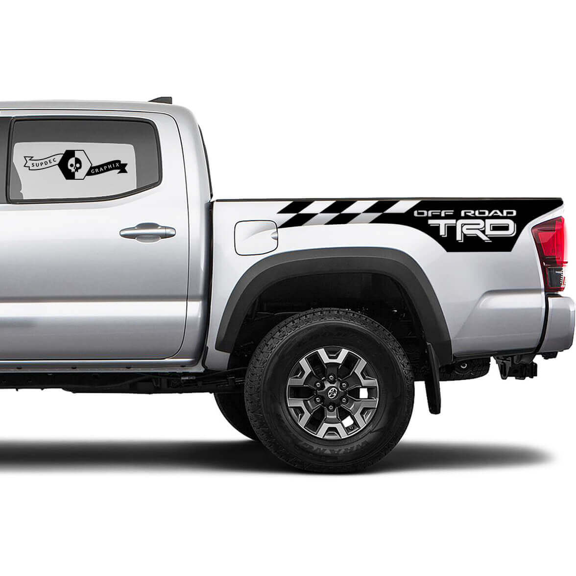 TRD-Stil Offroad Schachbrettflagge Seitenaufkleber aus Vinyl für Toyota Tacoma Tundra