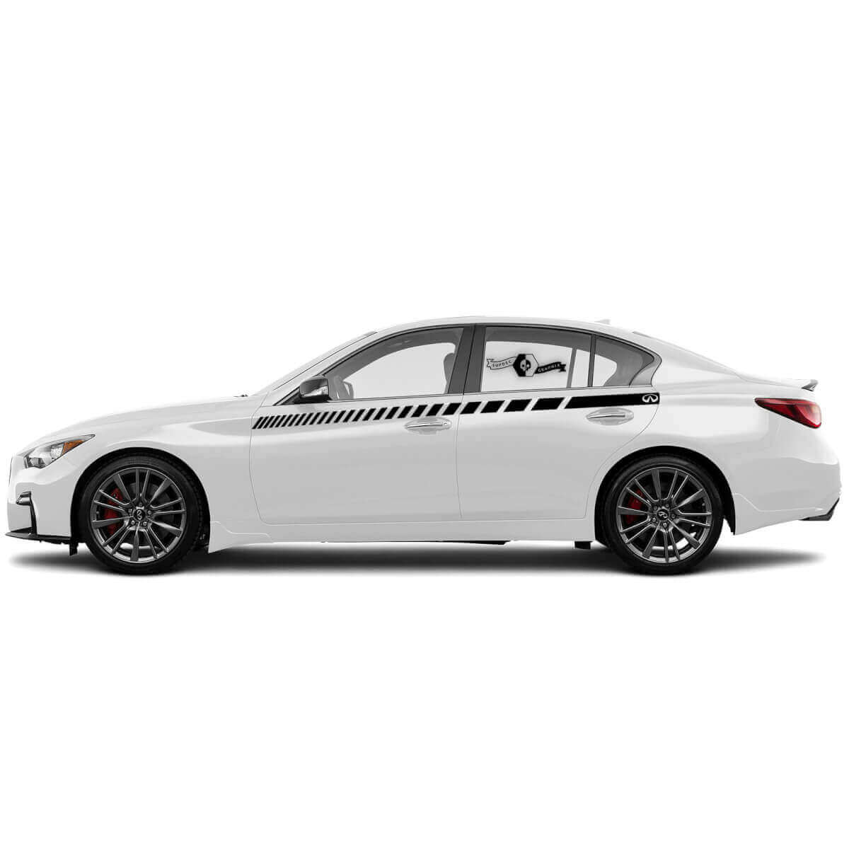 Karierte Seitenstreifen Vinyl-Aufkleber-Kit für Infiniti Q50 Q60