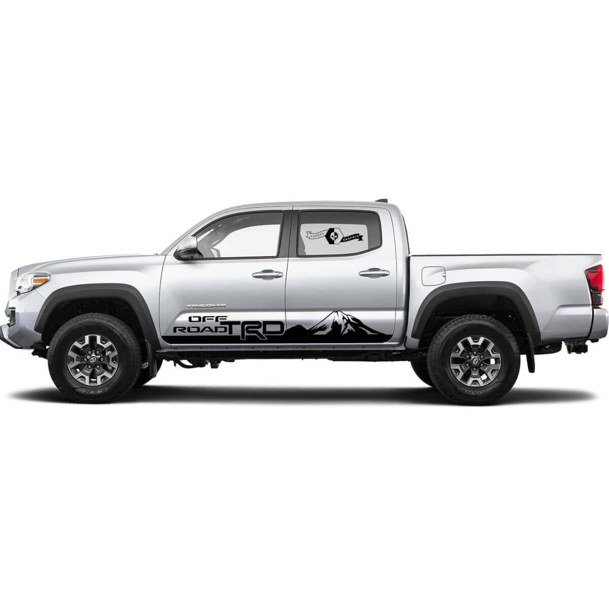 TRD Offroad Mountains Rocker Panel BedSide Side Vinyl Aufkleber Decal passend für alle Jahre Toyota Tacoma Tundra
