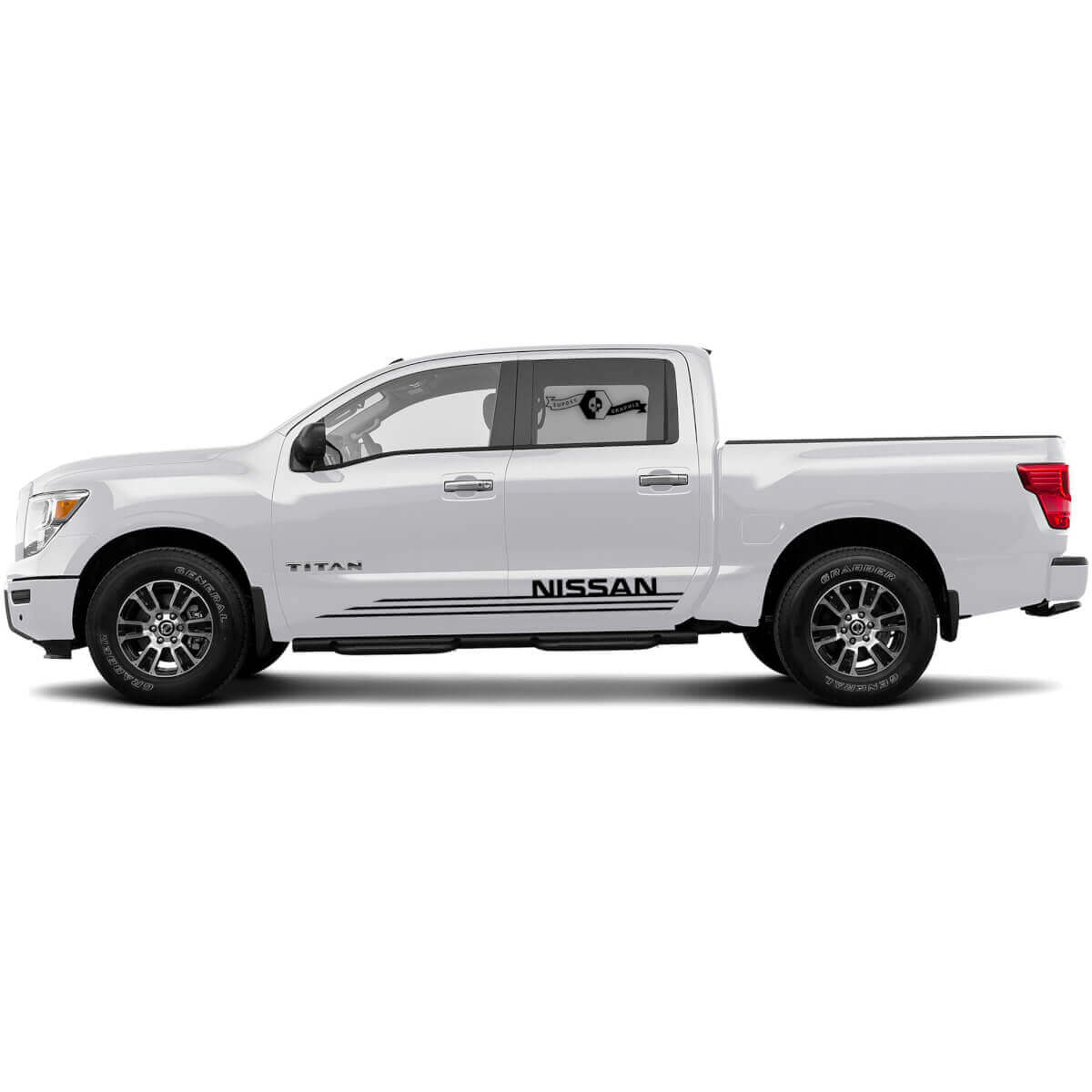 Paar Nissan Aufkleber Strobe Line Rocker Panel Stripe Sticker Side Stripe Kit für Nissan Titan Side Vinyl Aufkleber
