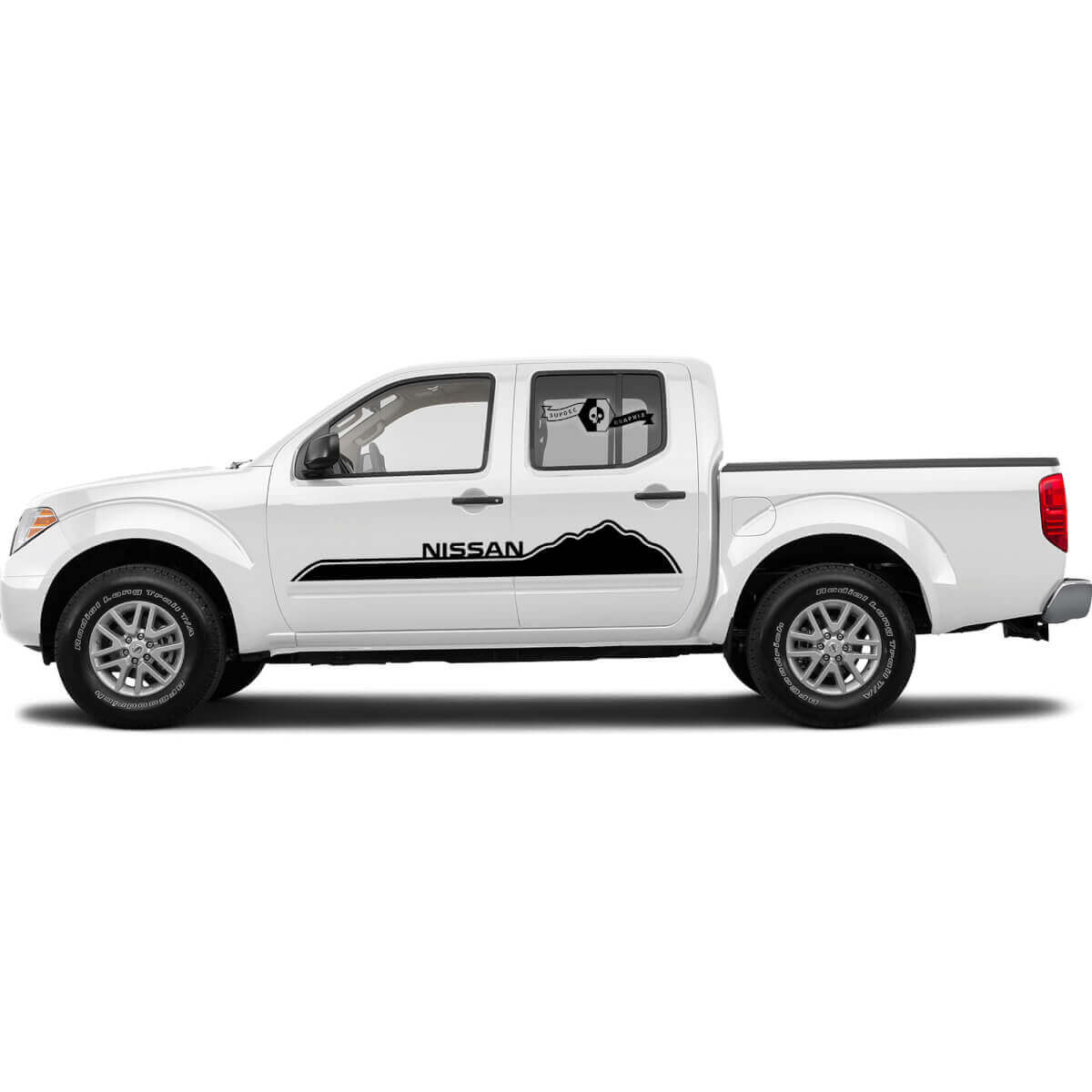 Mountains Style Türen Streifen Vinyl Aufkleber Kit Für Nissan Titan