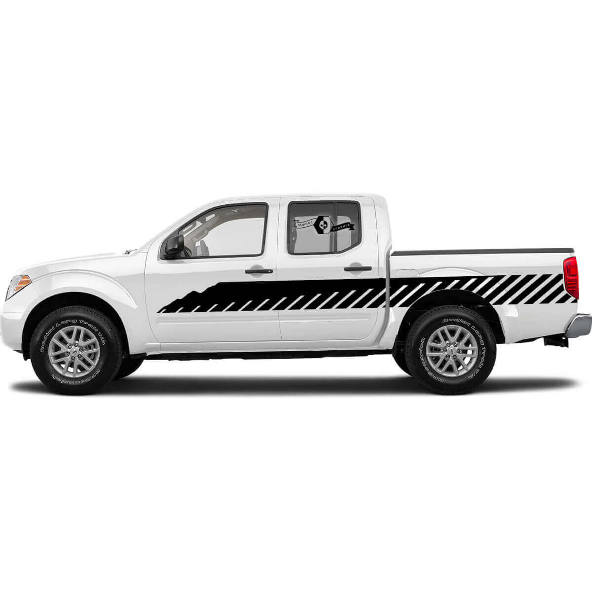 Breite kariert gestreifte Seiten-Vinyl-Aufkleber-Kit für Nissan Titan
