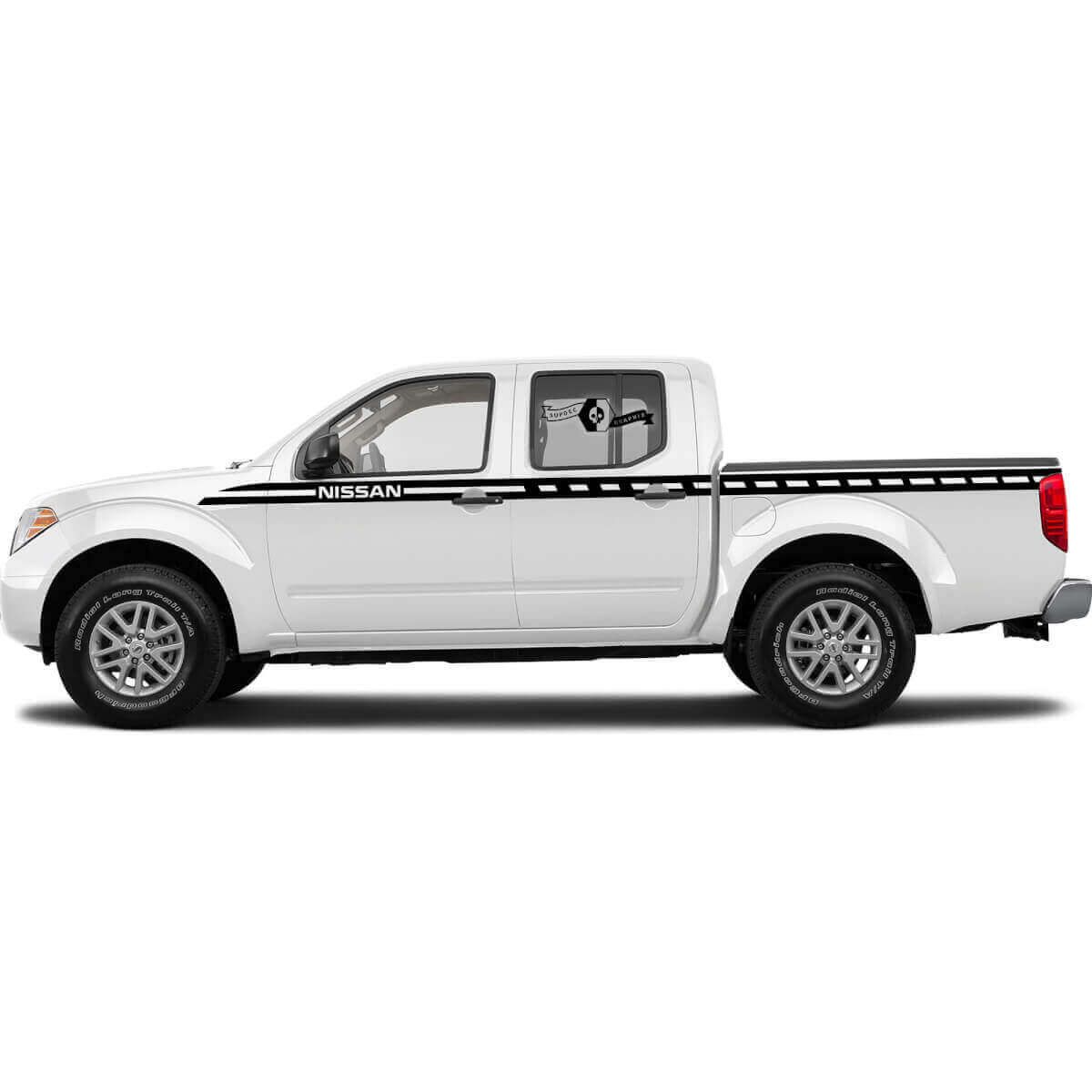 Karierte Seitliche Streifen Vinyl-Aufkleber Kit für Nissan Titan