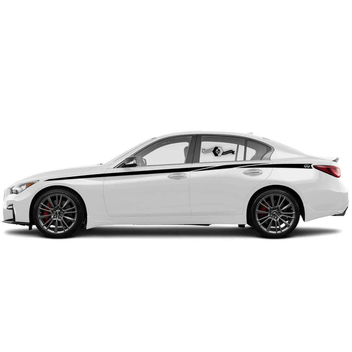  Markenstreifen Seiten-Vinyl-Aufkleber-Set für Infiniti Q50 Q60