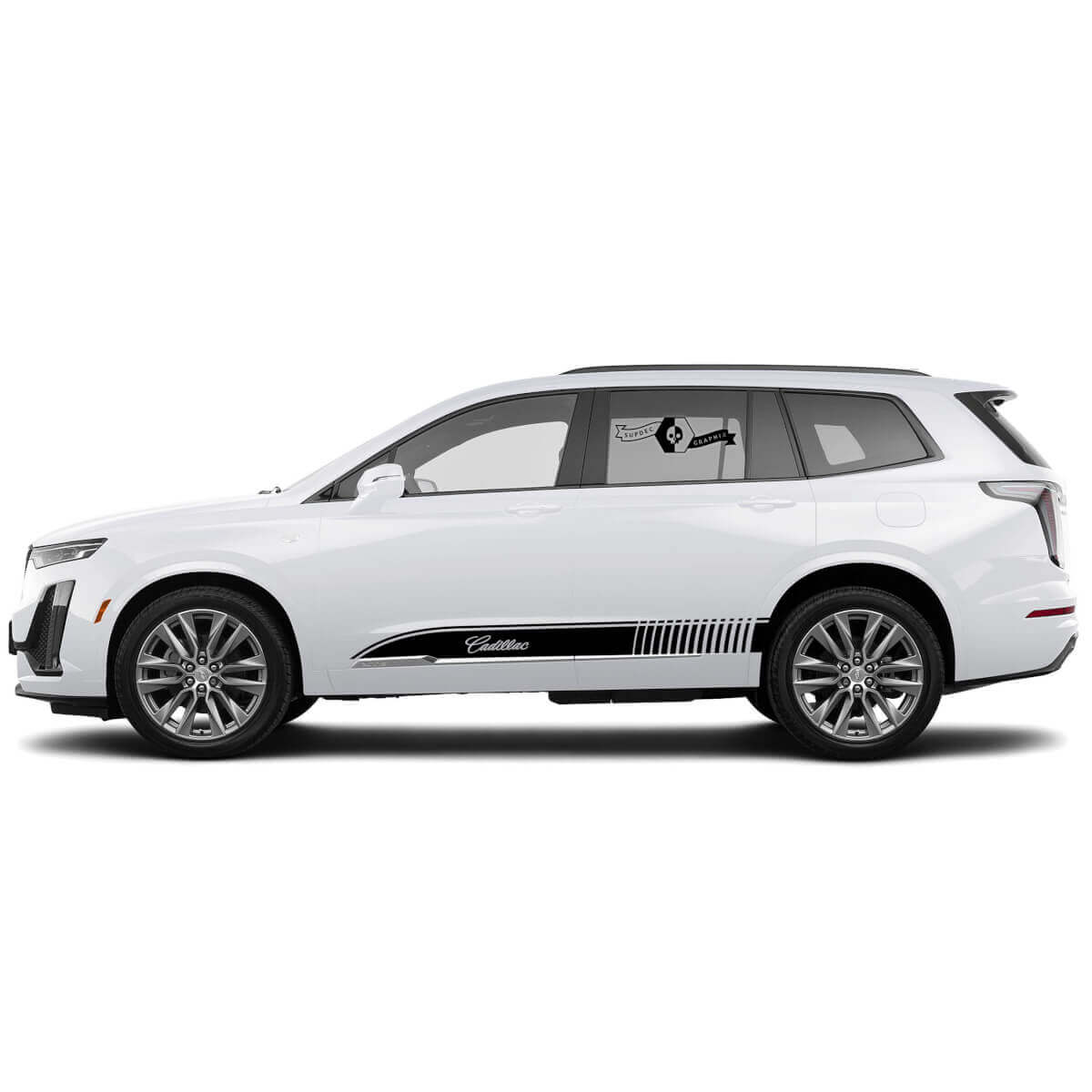 2 Neue Aufkleber Rocker Panel Classic Sticker Linien Classic Stripe für Cadillac XT6
