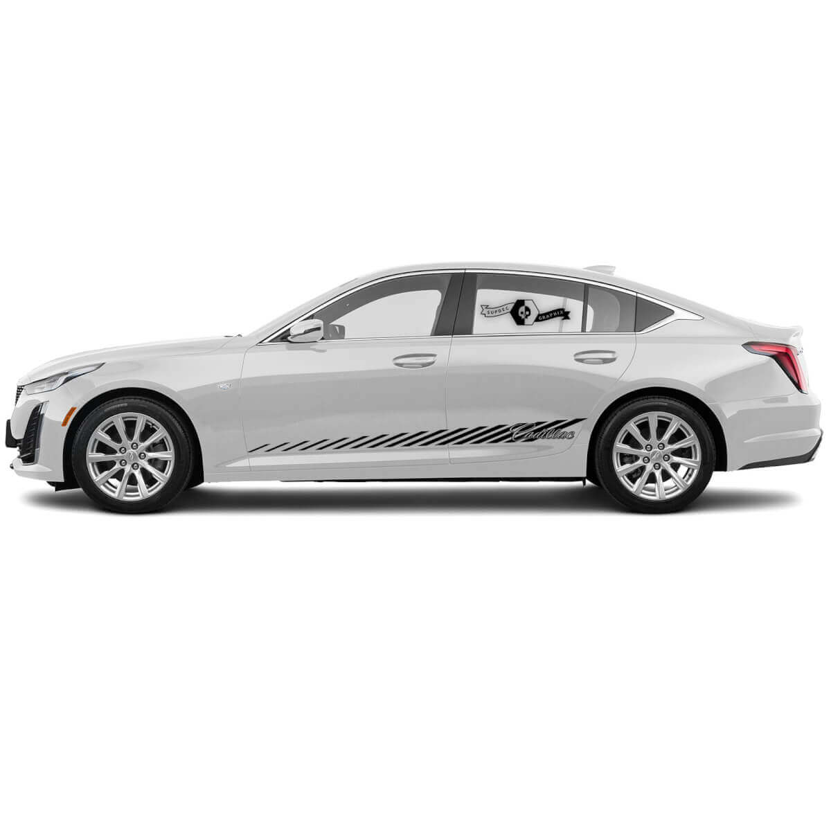 2 Neue Aufkleber Aufkleber Stilvolle Rocker Panel Akzent Seite Vinyl Aufkleber für Cadillac CT5
