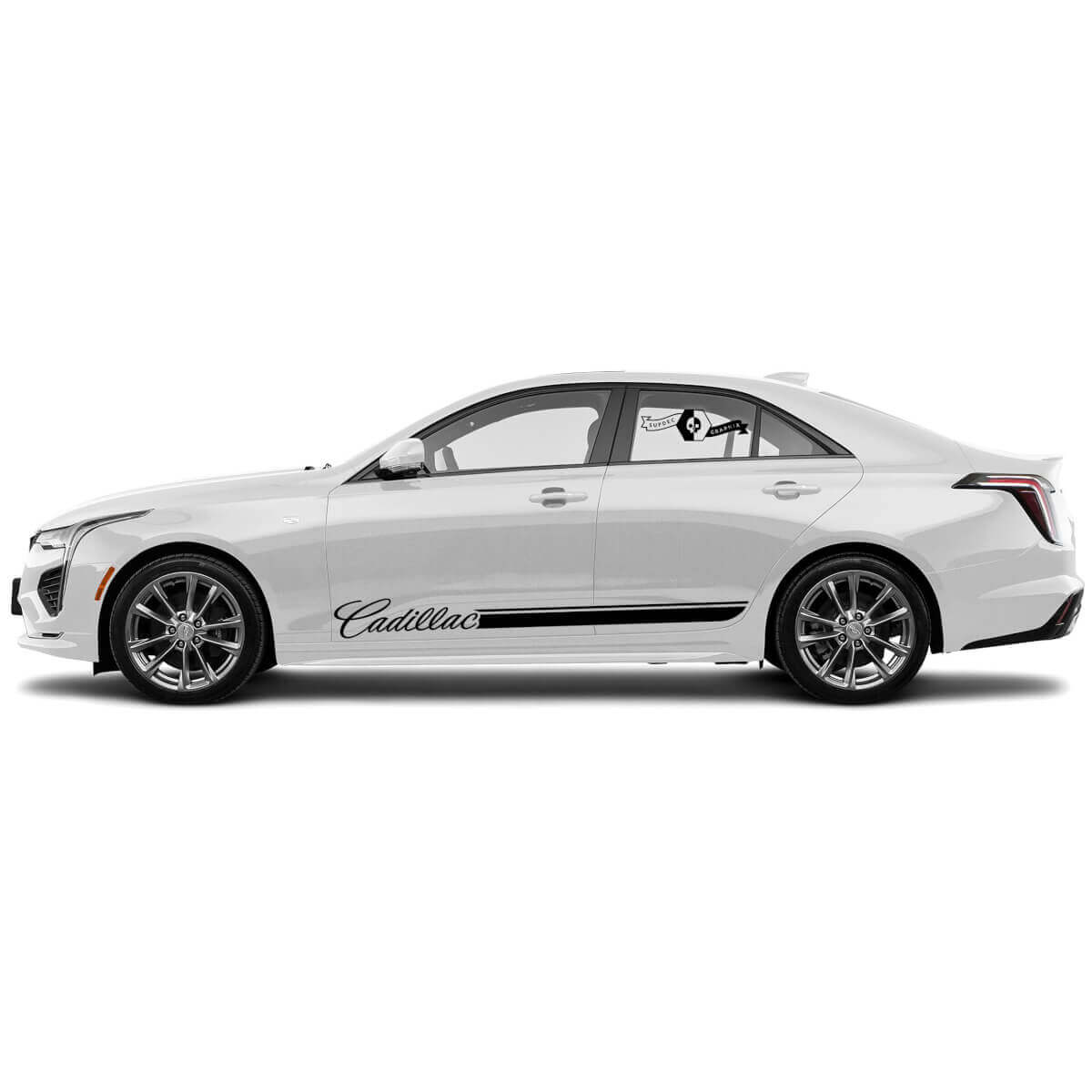 2 Neue Aufkleber Aufkleber Stilvolle Rocker Panel Akzent Vinyl Aufkleber für Cadillac CT4
