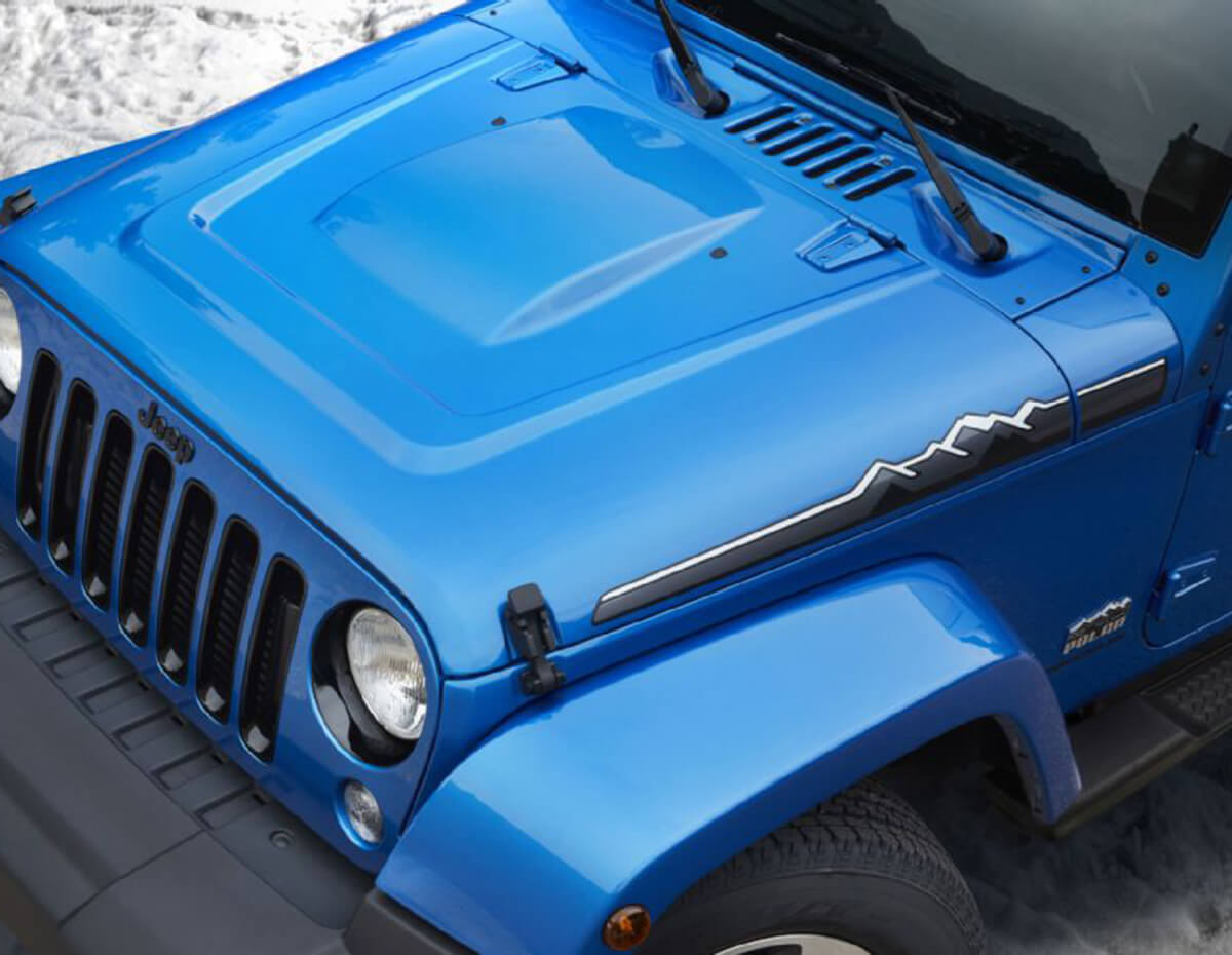 Polar Edition Mountain Hauben-Seitendekor-Set für Jeep Wrangler