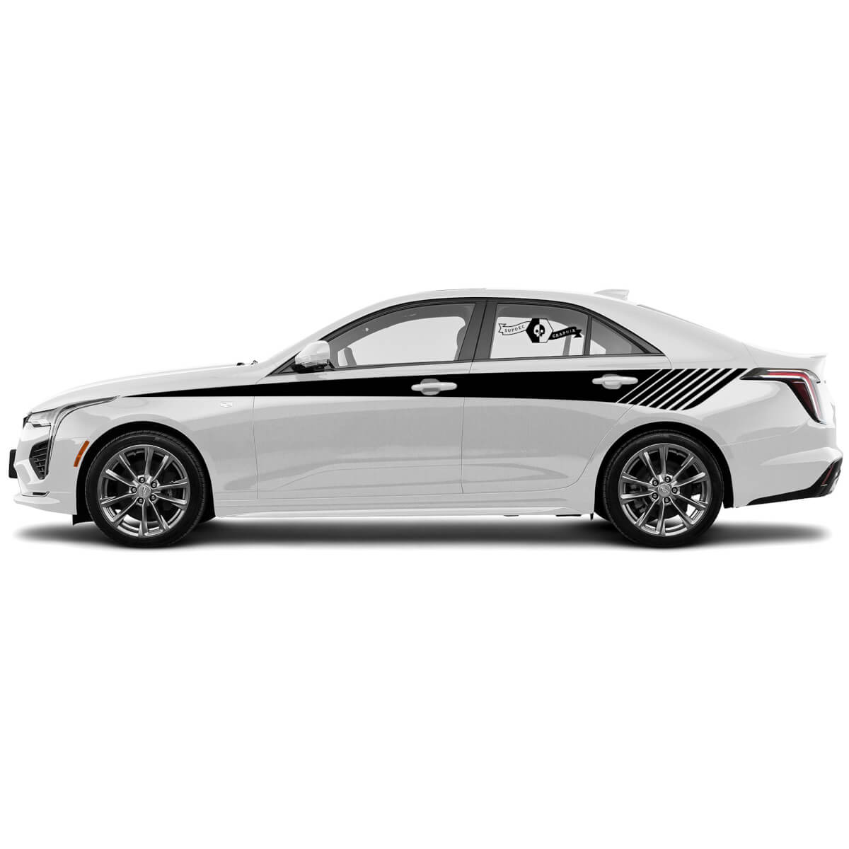 2 New Decal Sticker Stylish Doors Up Accent Lines Wrap Vinyl Decal für Cadillac CT4
