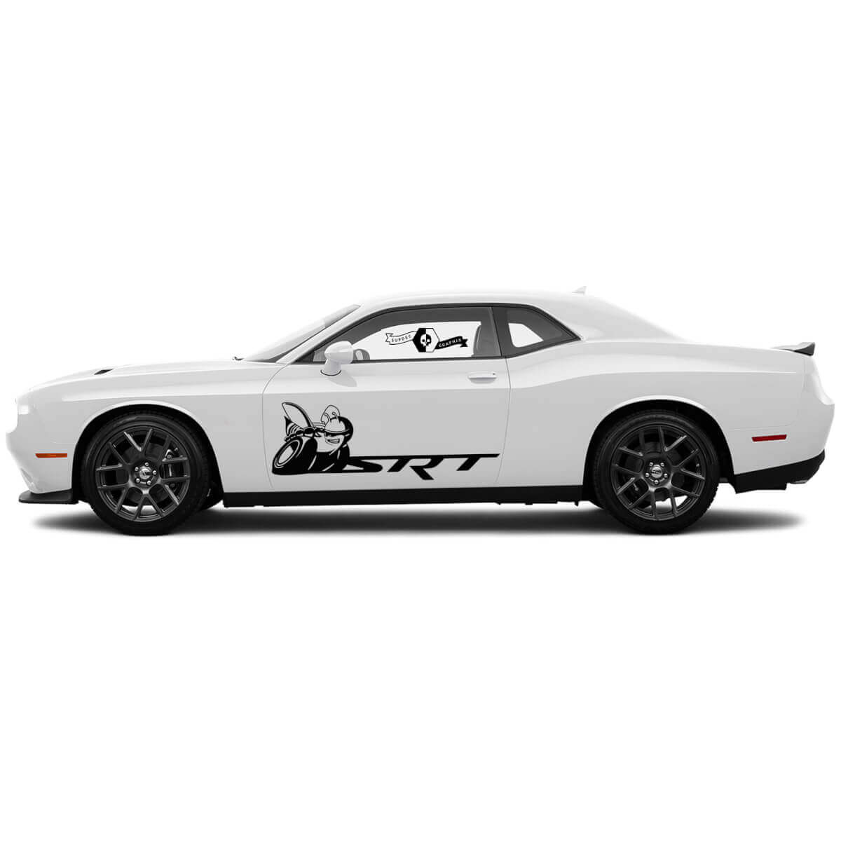 2 Seitentüren Dodge Challenger Scat Pack Seitliche Klassische Seiten-Vinyl-Aufklebergrafiken
