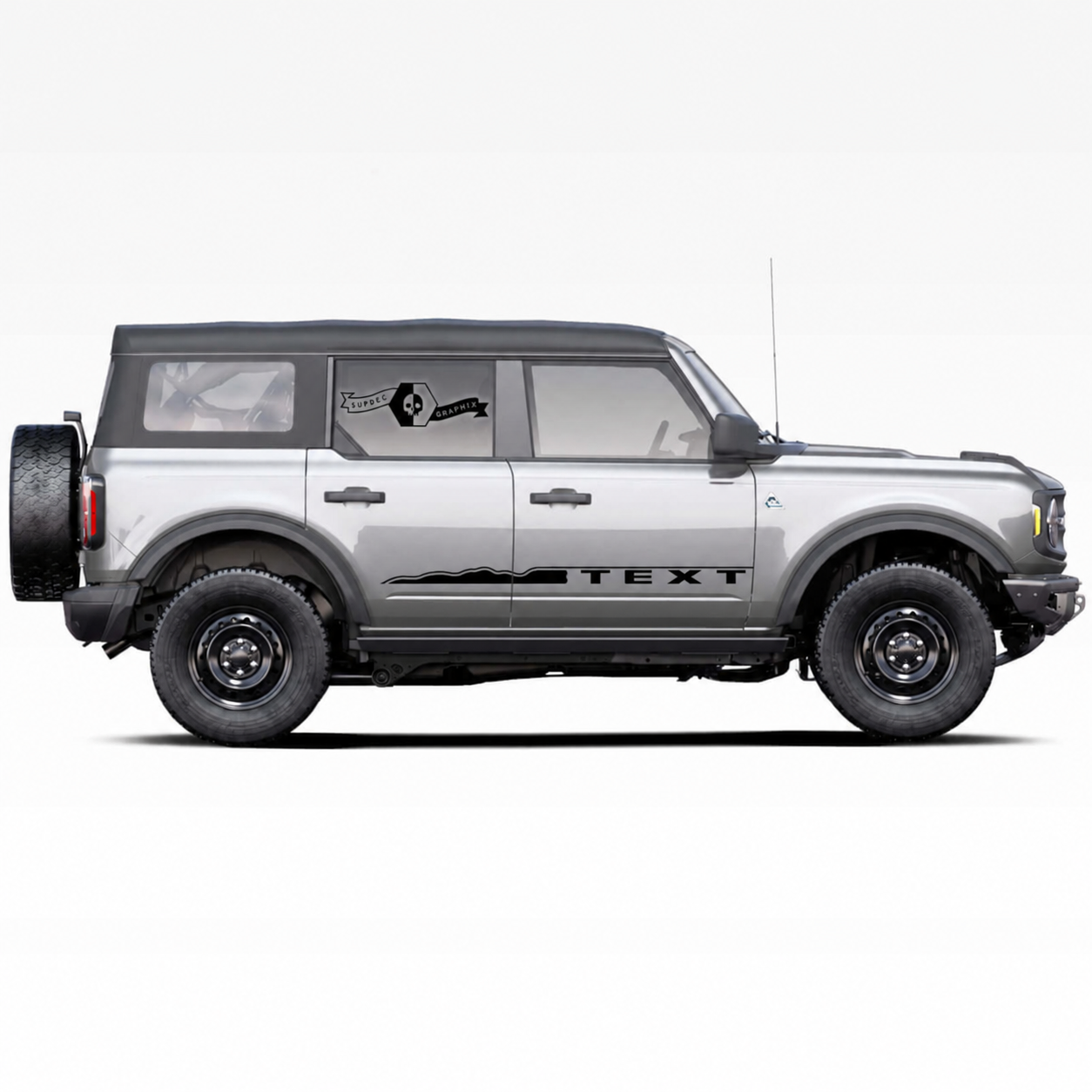 Custom Text Hills Logo Seitenaufkleber Aufkleber Set für Musclecar Horse 2021