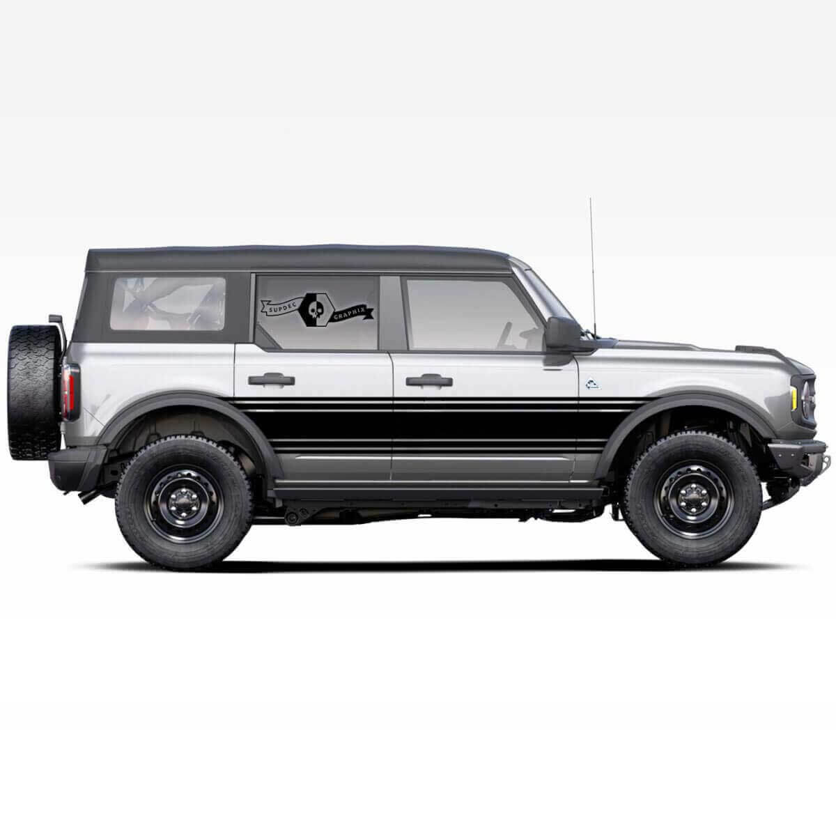 Gerade Seitenstreifen Vinyl-Aufkleber für Musclecar Horse 2021
