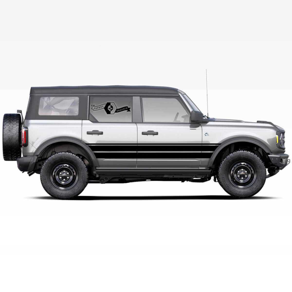 Stallion-Logo-Seitenstreifen-Aufklebersatz für 2021 Musclecar Badlands 4-Türer