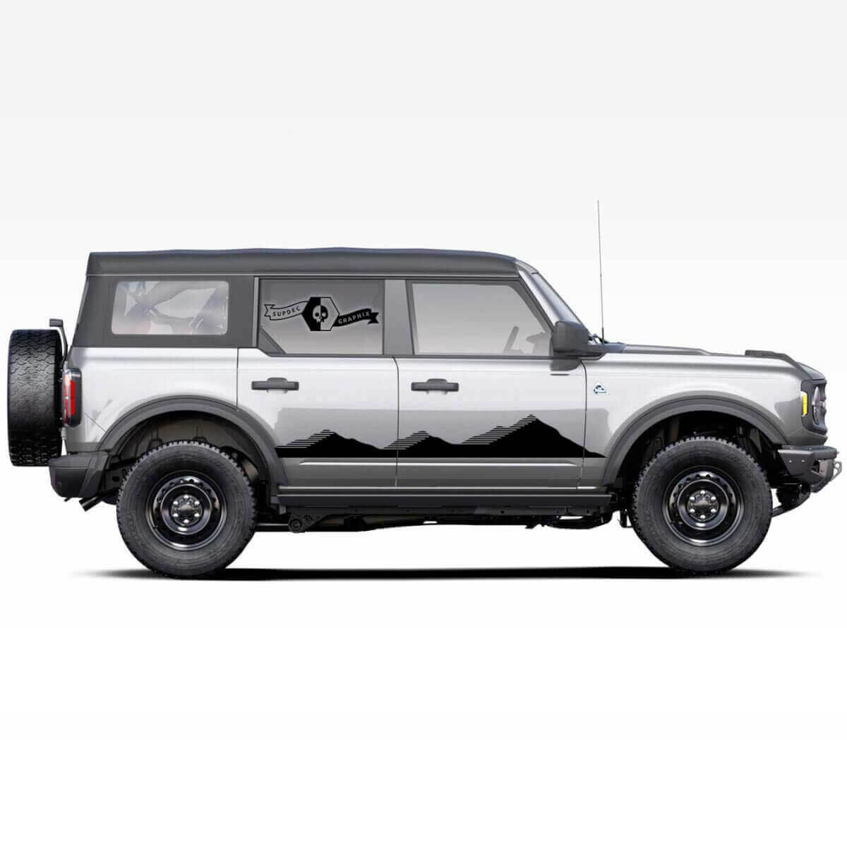 Mountains Style Seitenstreifen Vinyl-Aufkleber für Musclecar Horse 2021