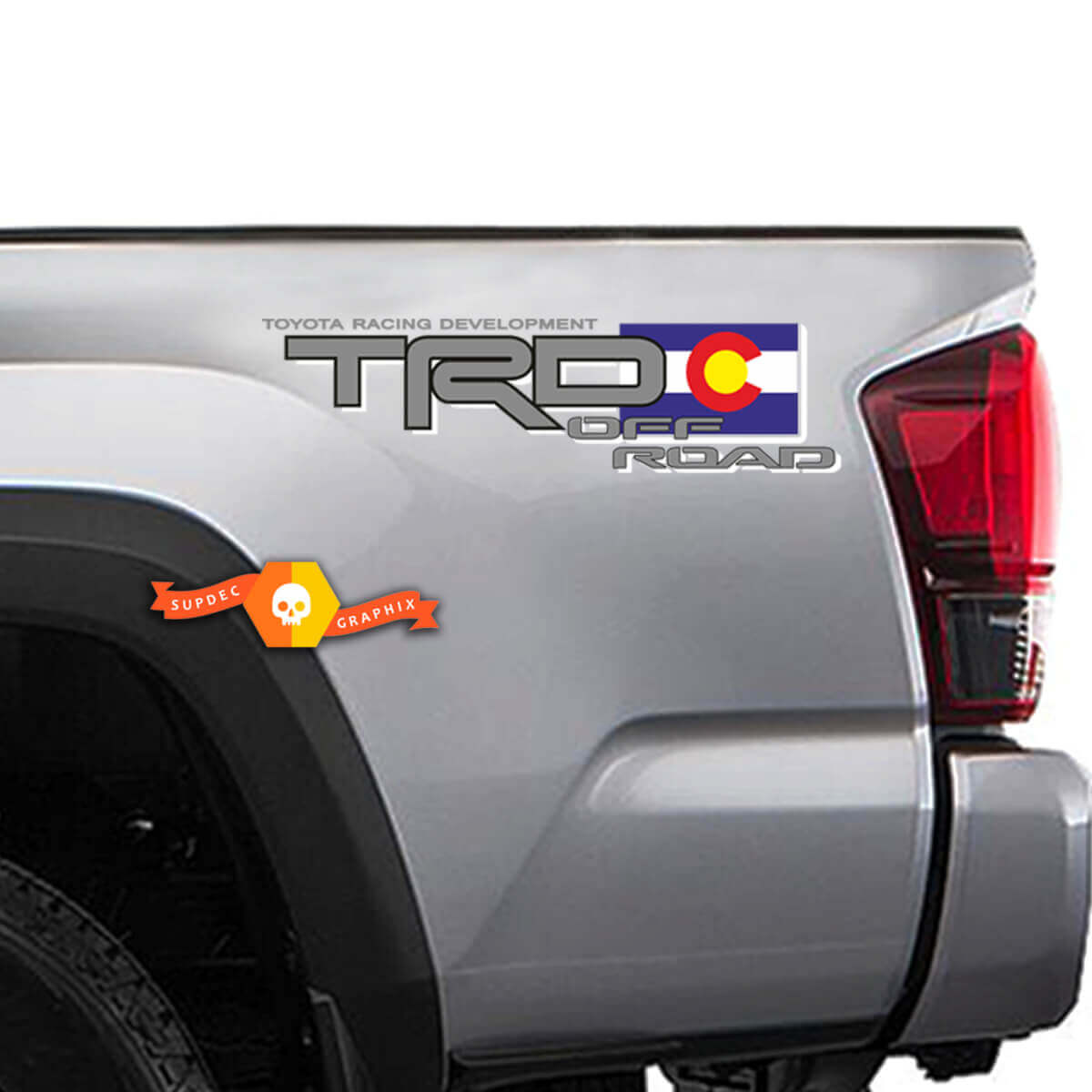 2 Toyota TRD Racing Tacoma Tundra Flag Colorado Aufkleber Vinyl Paar Aufkleber LKW
