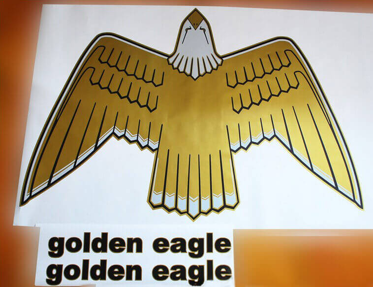 Golden Eagle Hauben-Vogel-Aufkleber-Set für Jeep CJ7 1977-1980