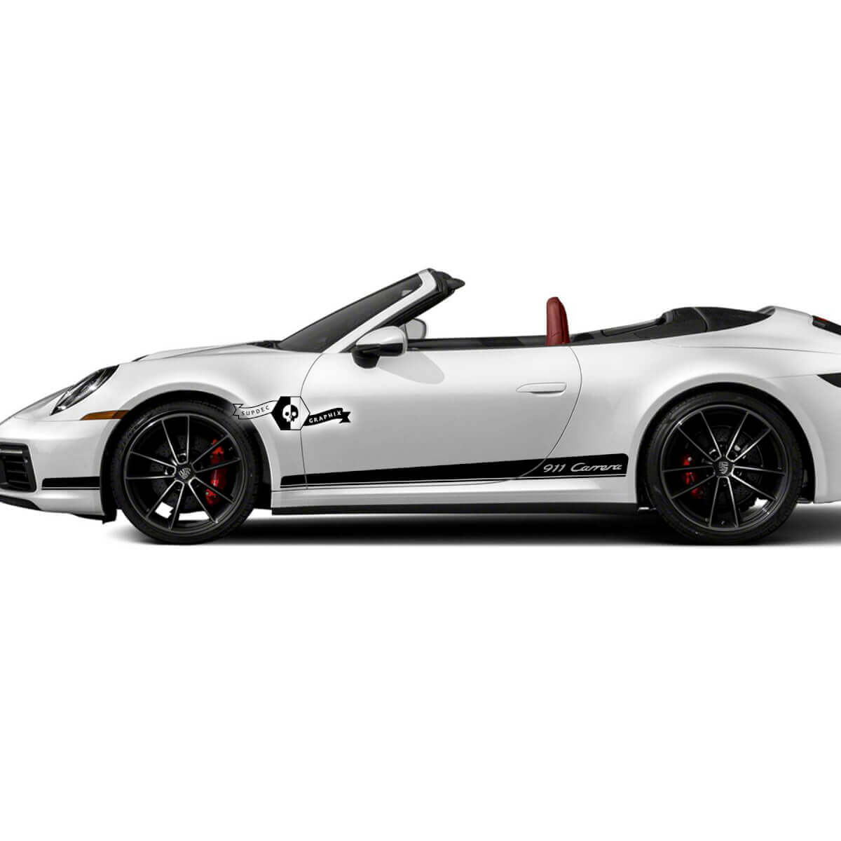 Paar Porsche 911 Carrera Rocker Panel Side Stripes Türen Kit Aufkleber Sticker
