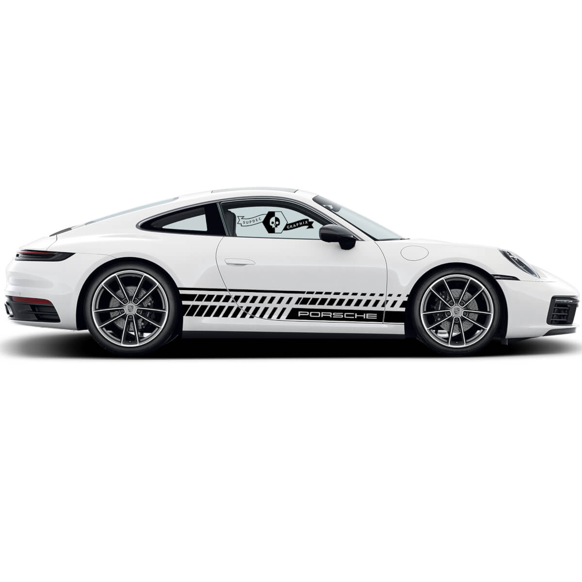 2 Porsche 911 Porsche Carrera Rocker Paneel Viele abfallende Linien Seitenstreifen Türen Kit Aufkleber Aufkleber