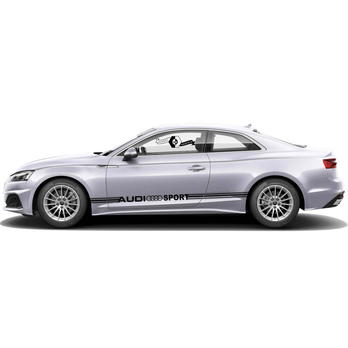 Paar Audi A5 Auto-Styling-Vinyl-Autoseitenleisten-Autosticker-Rennstreifen-Aufkleber für Audi
