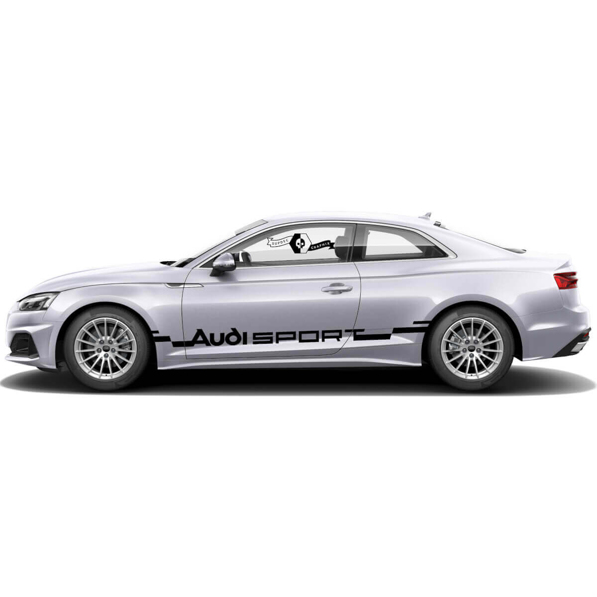 Paar Audi Sport A5 Auto-Styling Vinyl Auto-Seitenschweller Auto-Aufkleber Rennstreifen Aufkleber für Audi
