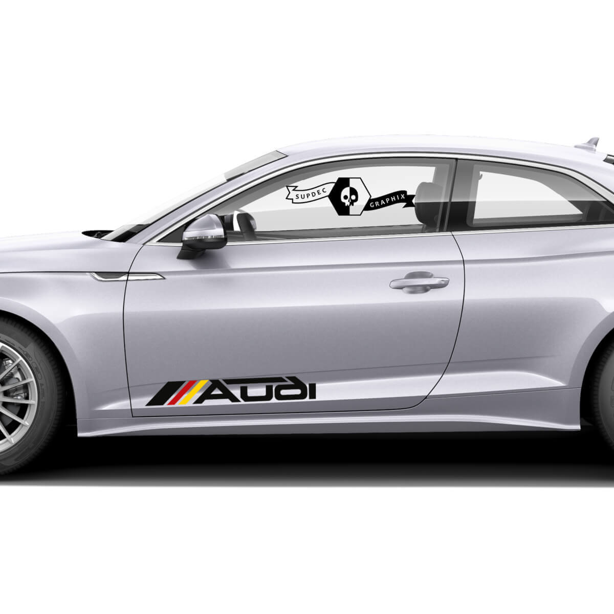 2 Rennsport Audi Sport Auto Aufkleber Decal Vinyl Farbe
