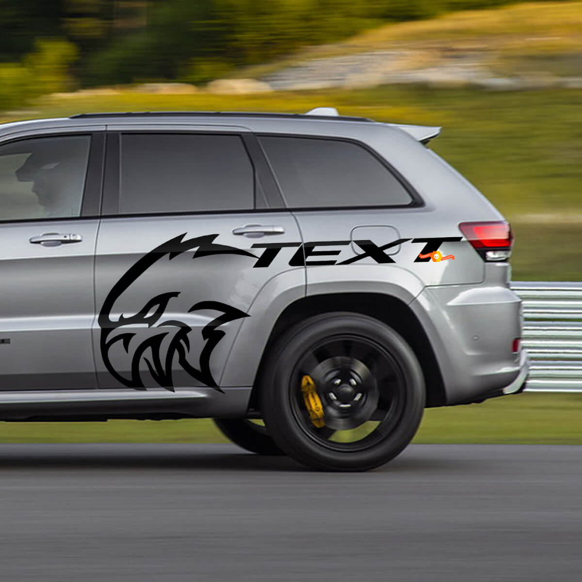 Benutzerdefinierter Seitlicher Vinyl-Aufkleber Grafik für Jeep Grand Cherokee TrackHawk