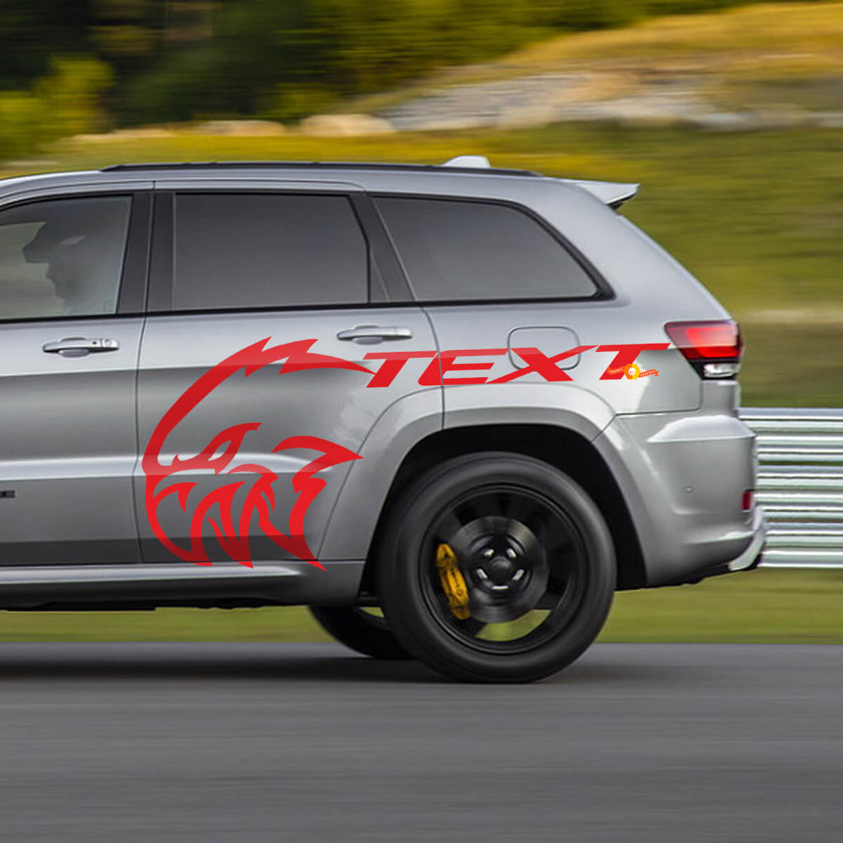 Benutzerdefinierter Seitlicher Vinyl-Aufkleber Grafik für Jeep Grand Cherokee TrackHawk