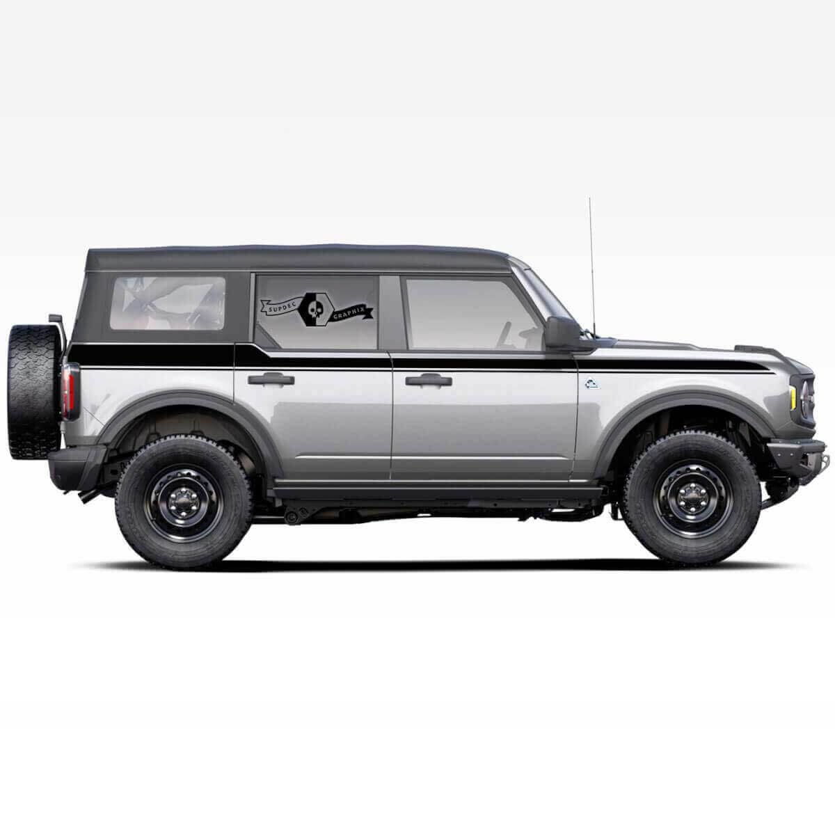 Akzent-Seitenstreifen Vinyl-Aufkleber für Musclecar Horse 2021