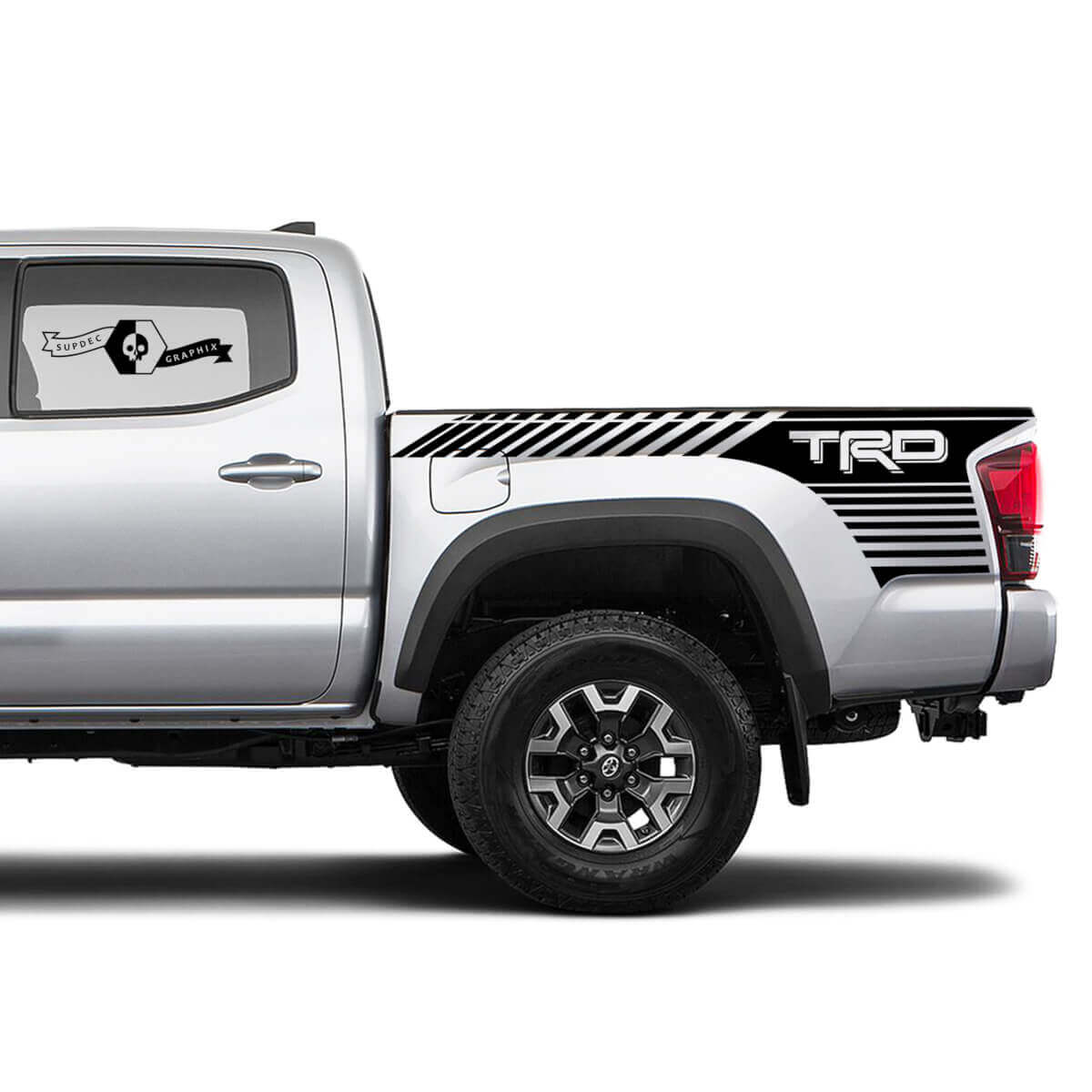 2 Aufkleber-Kit für Toyota Tacoma Trd Streifen Bett Aufkleber Grafik Seite WRAP
