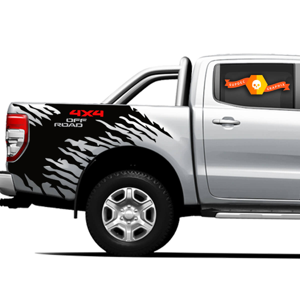 4 × 4 Off Road Truck Splash Side Bett Graphics Abziehbilder für Ford Ranger 4