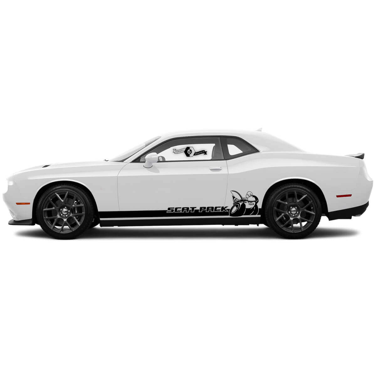 SRT Scat Pack Rocker Panel Streifen Vinyl-Aufkleber für Dodge Challenger