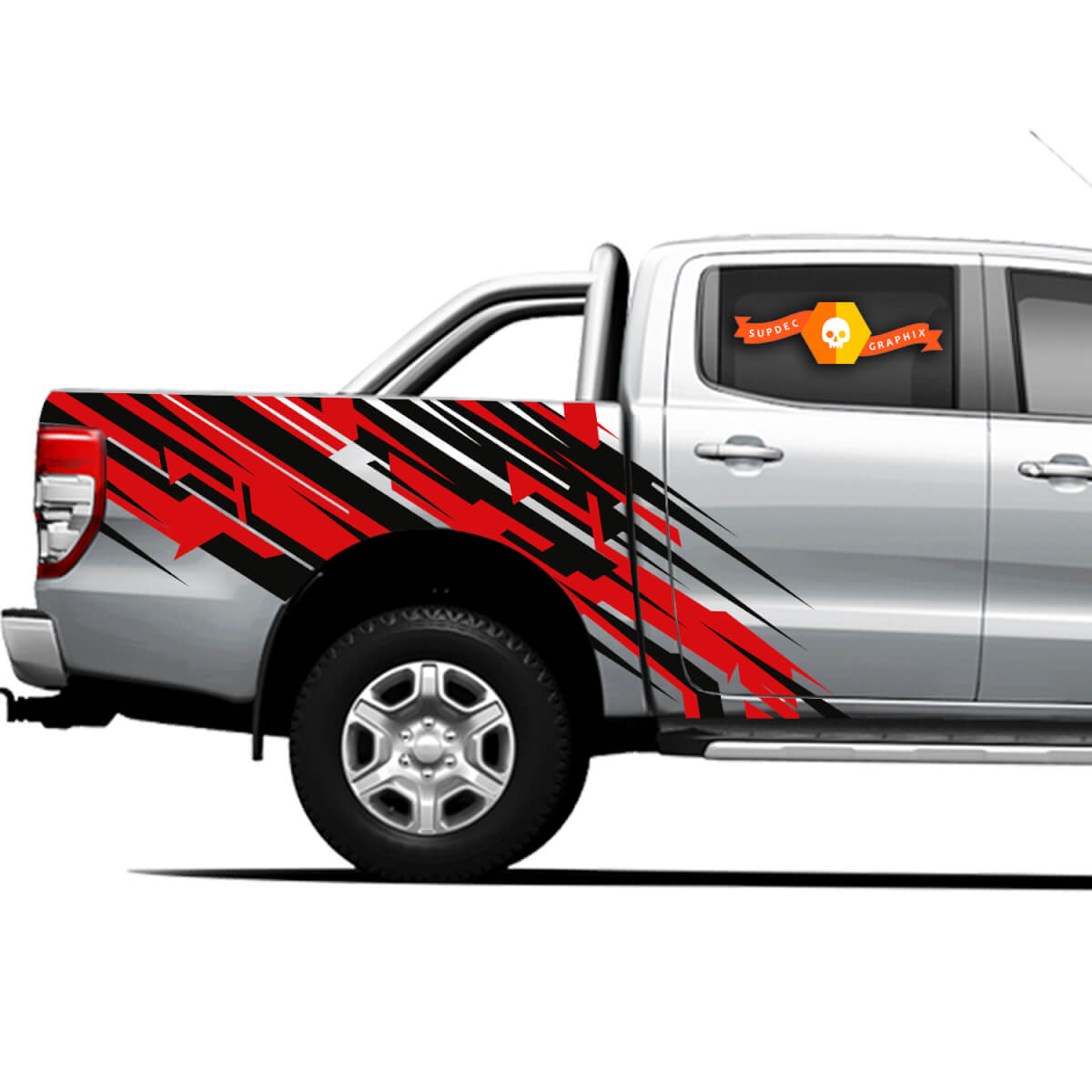4 × 4 Off Road Truck Splash Lines Seitenbett Graphics Decals für Trucks 4
