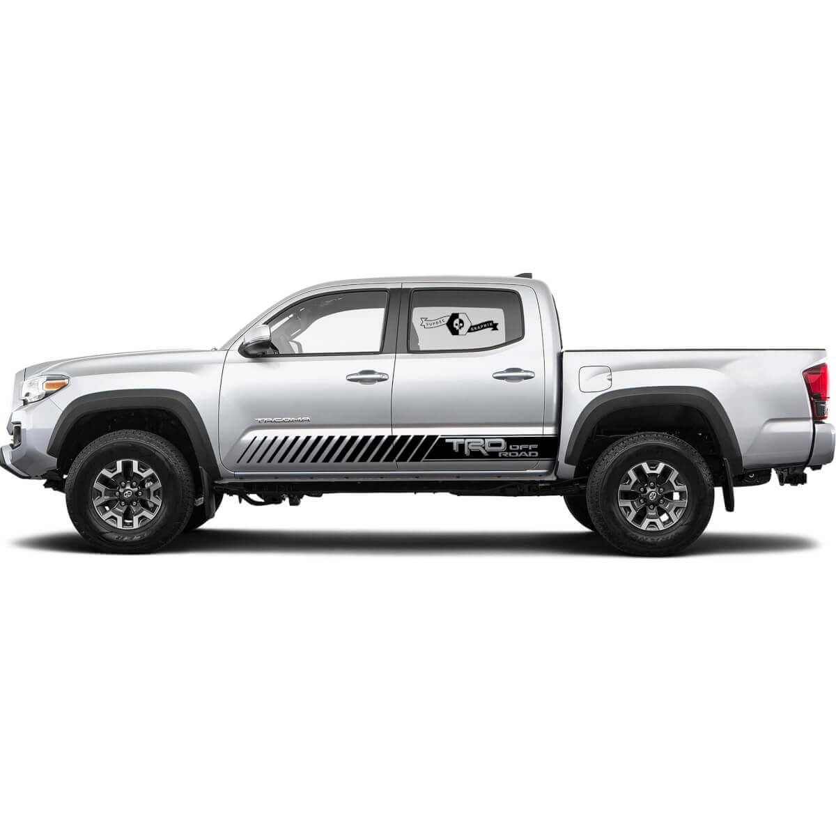 TRD Off Road Strobe Style Streifen Seiten-Vinylaufkleber für Toyota Tacoma 2016-2019