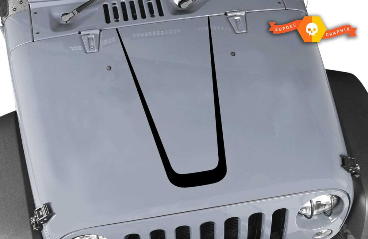 Jeep Wrangler Motorhaube CJ XJ YJ TJ Vinyl-Aufkleber